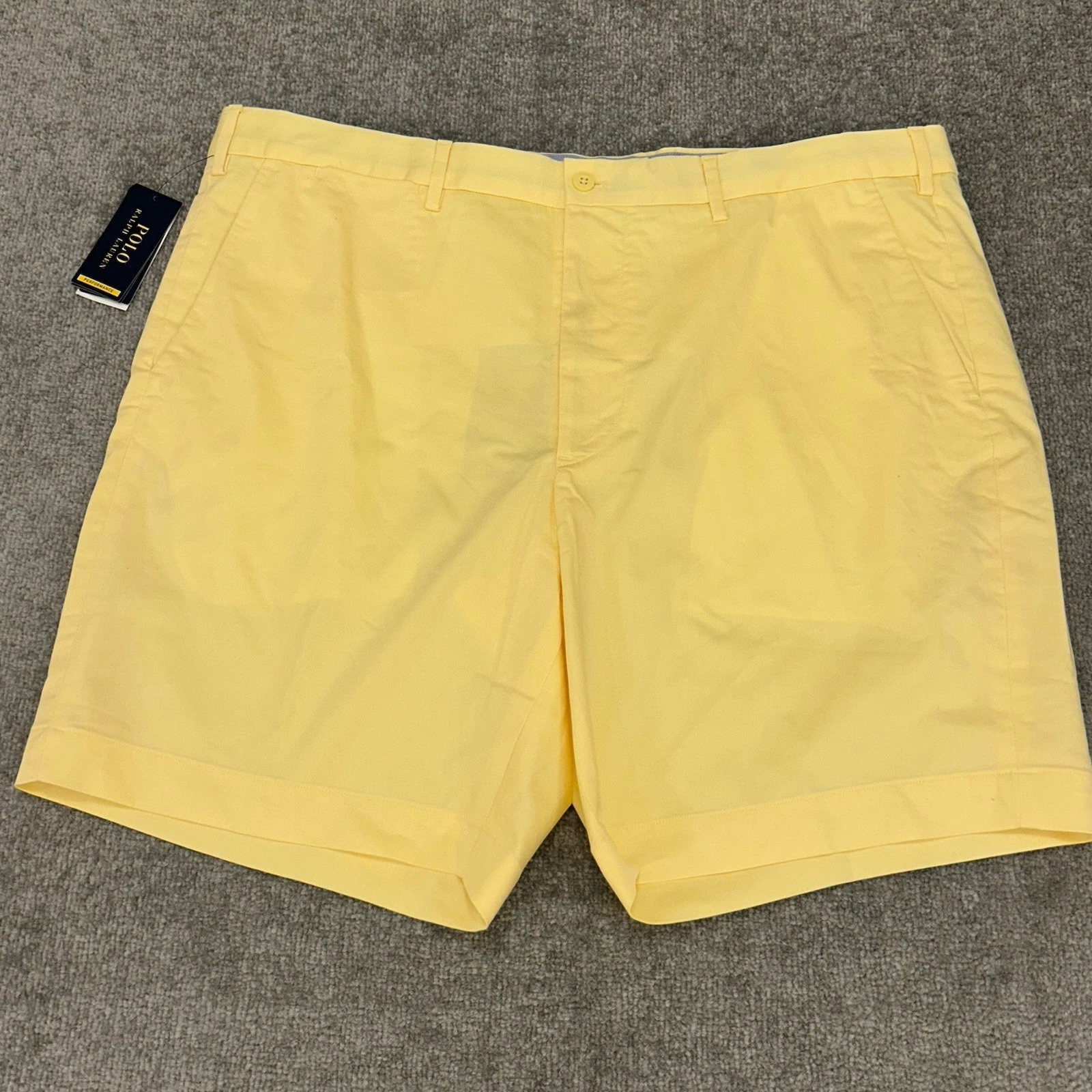 Polo Ralph Lauren Performance Shorts Mens 40 Yellow Golf Tailored Fit NEW $98