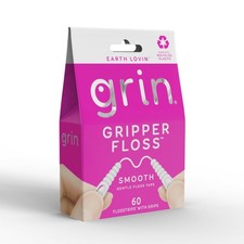 GRIN Gripper Floss, Individually Wrapped Smooth 60 Foot Pack of 1 , White