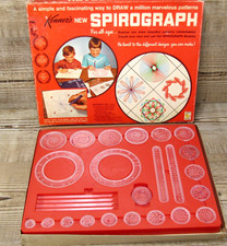 Vintage 1967 Spirograph Kenner 401 Original Box w/ Wheels, Instructions, Pad