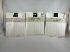 3 pr Hit or Miss Silken Sheers, Sandalfoot PH reinf. panty-TALL Almost Black