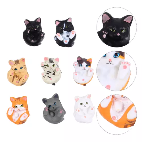 8Pcs Cats Micro Landscape Animal Miniature Garden Ornaments Cat Figurine Statue - Bild 2 von 13
