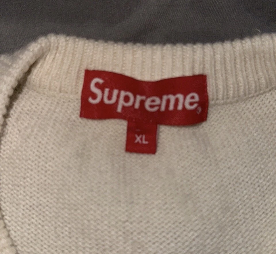 Supreme “Faces” Sweater cream XL FW21
