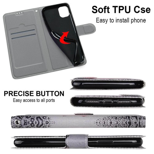 Rose Flower Wallet Phone Case For iPhone 11 12 13 14 15 16 Pro Max XR 7 8 SE - 第 9/12 張圖片
