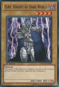 Zure, Knight of Dark World - SDGU-EN004 - Common - 1st Edition x3 - Near Mint