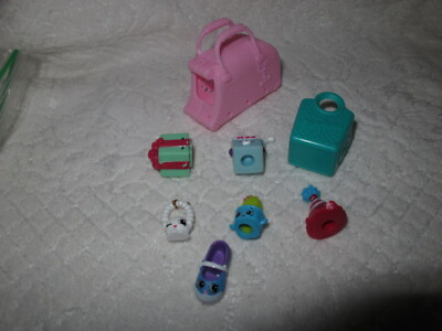 SHOPKINS SEASON 4 5 PACK PETKINS SET 6 Figures Carrier & Shopping Bag