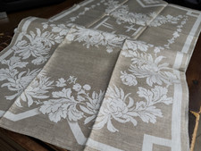 Dunkles grosses Leinen Damast