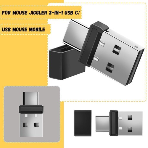 2in1 USB A and USB C Undetectable Mouse Mover,Automatic Mouse Q0Z0 C3U3 F3R1 - Bild 2 von 11