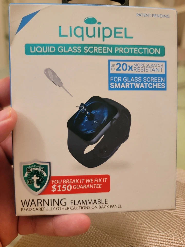 🍒 Protector de pantalla líquido Liquipel para relojes inteligentes con pantalla de vidrio - Transparente Foto 2 de 3