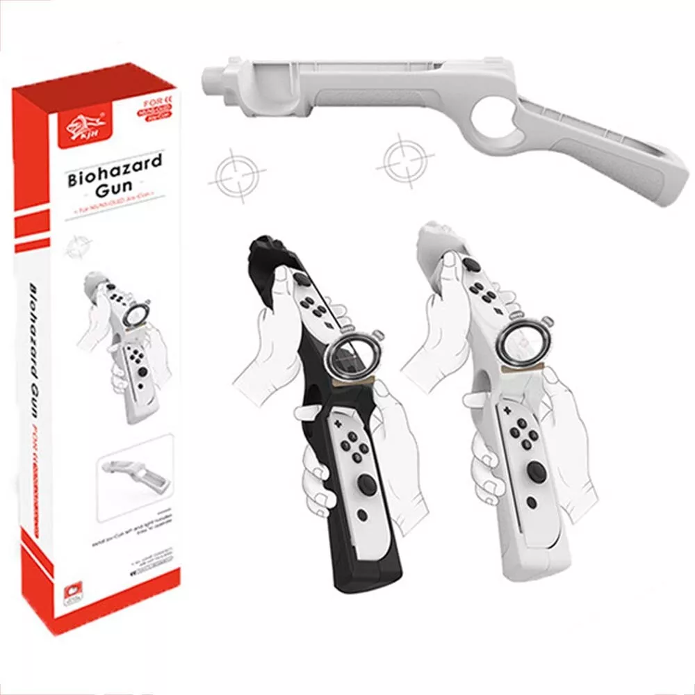 Motion Black White Game Gun Shooting Controller For Nintendo