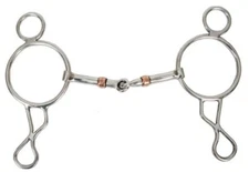 New 5" Wonder Snaffle Bit w Copper Rollers Western English Horse Size 18250