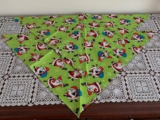 Two Holiday Santa Claus Design Dog Bandanas MEDIUM LARGE Tie On Scarf Brand New