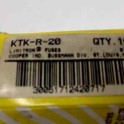 Bussmann Limitron Class CC KTK-R-20 Fuse Box of 10