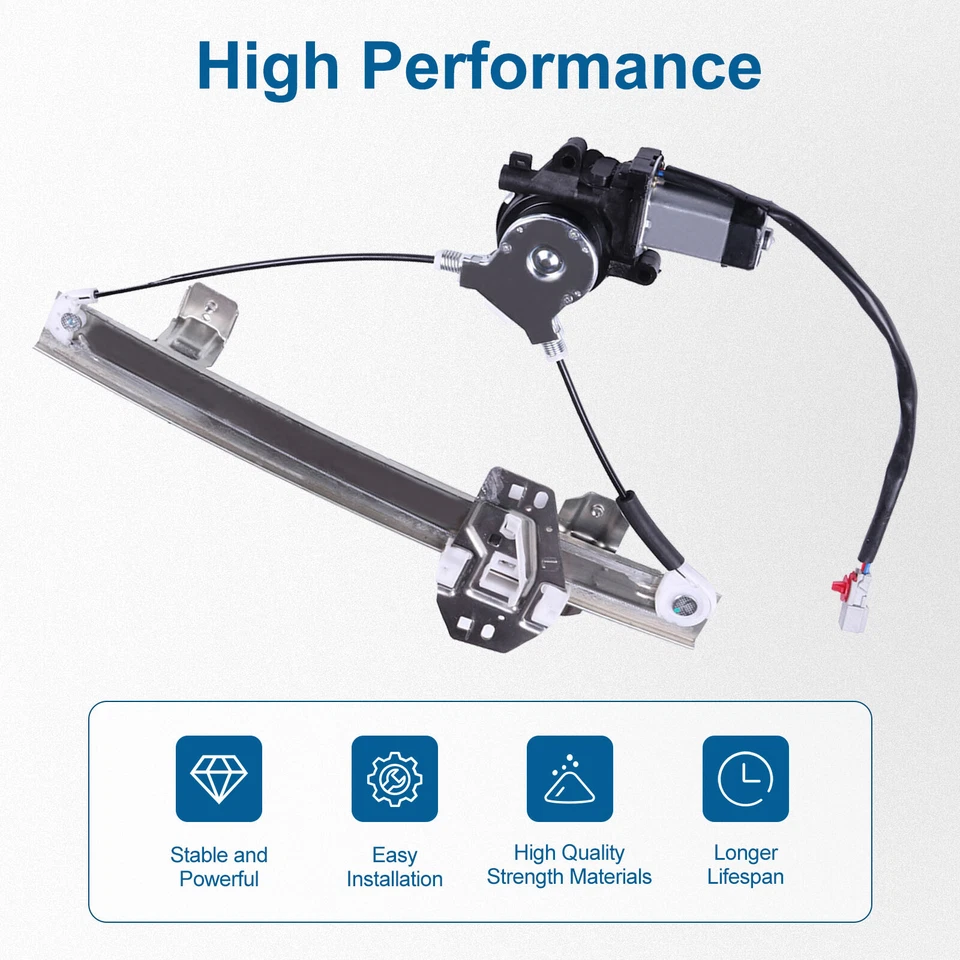 Par de reguladores de ventana trasera con motor para sedán Acura RL Premium 1998-2004 3,5 L Foto 3 de 4