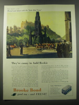 1955 Brooke Bond Choicest Tea Ad - Stately Edinburgh throned on crags