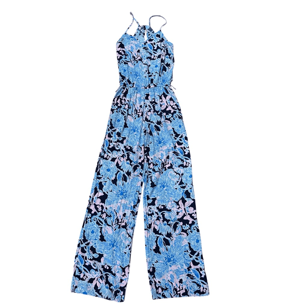 Lilly Pulitzer Small Dusk Jumpsuit Bright Navy Amore Please