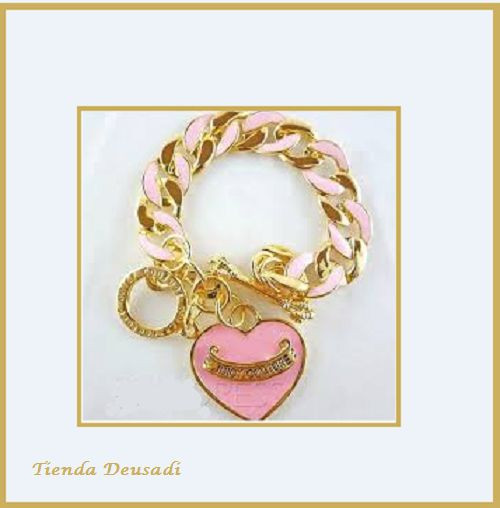 BRAZALETE EN COLOR ROSA Y ORO  "NUEVO SIN NINGÚN USO"