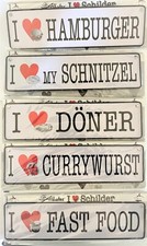 ALBATROS Blechschild mit Spruch Schild 26x7cm Fun-Schild Geschenk I Love...