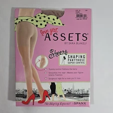 Love Your Assets Size 4 Nude Sheers Shaping Panty Hose Super Control