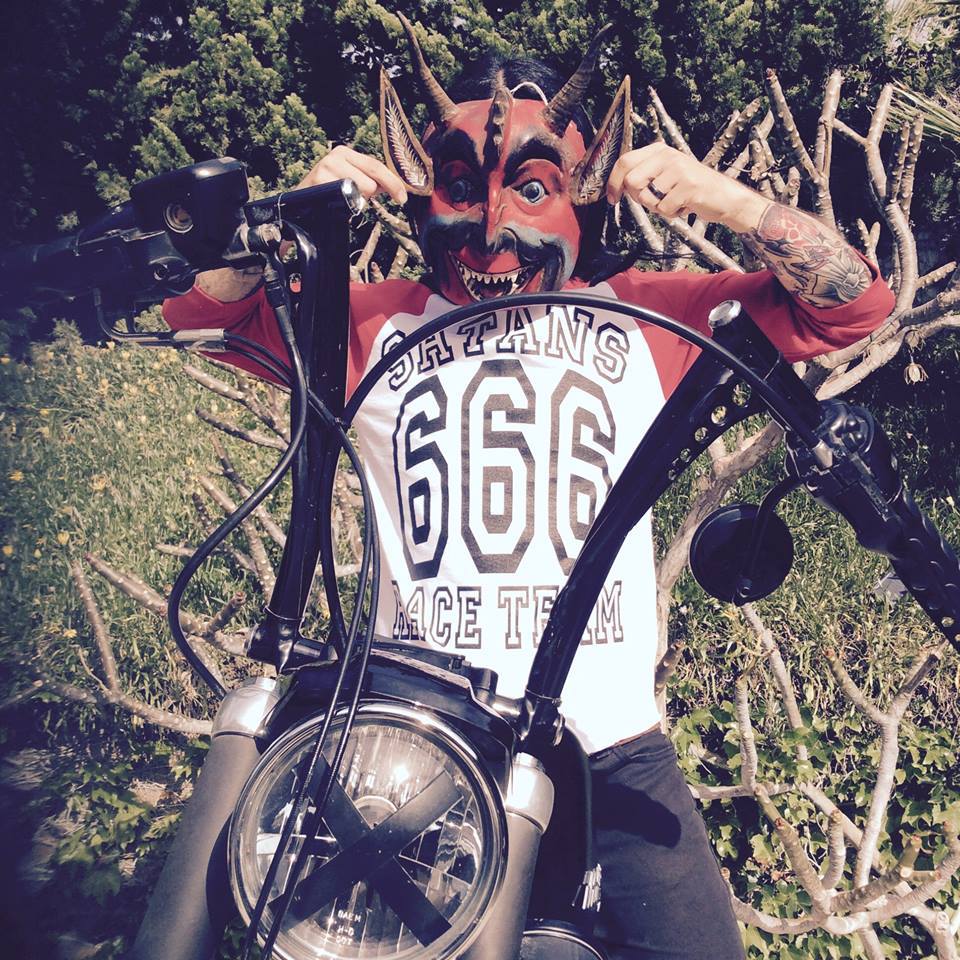 SATANS RACE TEAM 666 3/4 BASEBALL SHIRT lucifer crowley