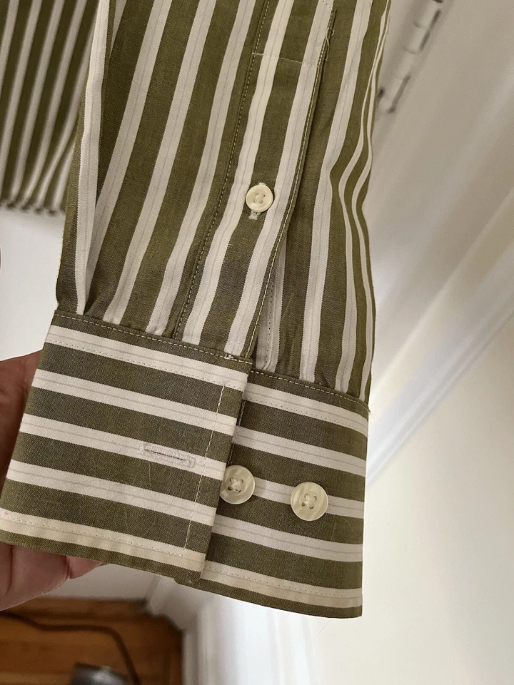 Мужская рубашка Penguin от Munsingwear Med Heritage Slim Fit серая в полоску с длинным рукавом - Изображение 3 из 4