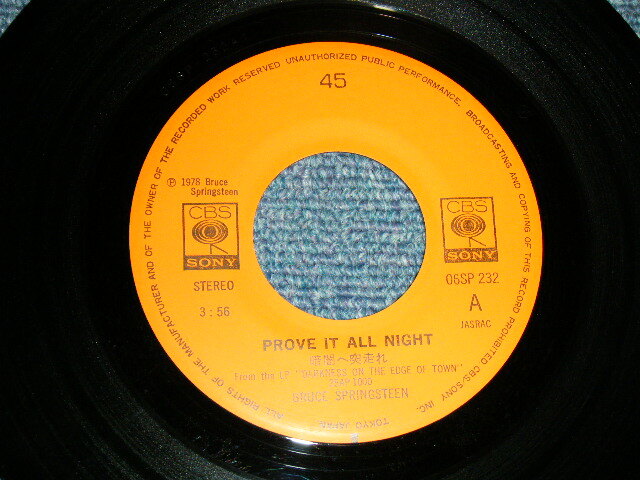 BRUCE SPRINGSTEEN Japan 1978 06SP-232 NM 7