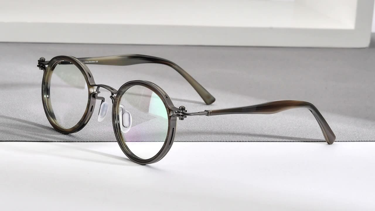 Brand Designer Acetate Round Eyeglass Frames Japanese style Retro