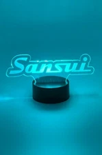 Sansui LED Edge Lit Lighted Sign W/ 16 Color Base And Remote 8" X 4.25"