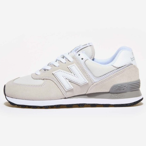 New Balance men's New Balance 574 Womens Grey / Ivory Trainers