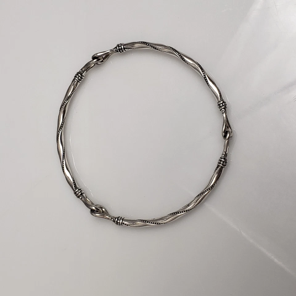 Scott Kay Equestrian Sterling Silver Bangle Bracelet 8" - Image 2 of 4