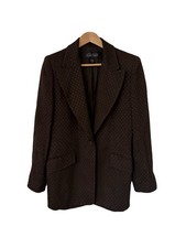 90s Oversize Blazer Linda Allard Ellen Tracy Women's Chocolate Brown Size 8