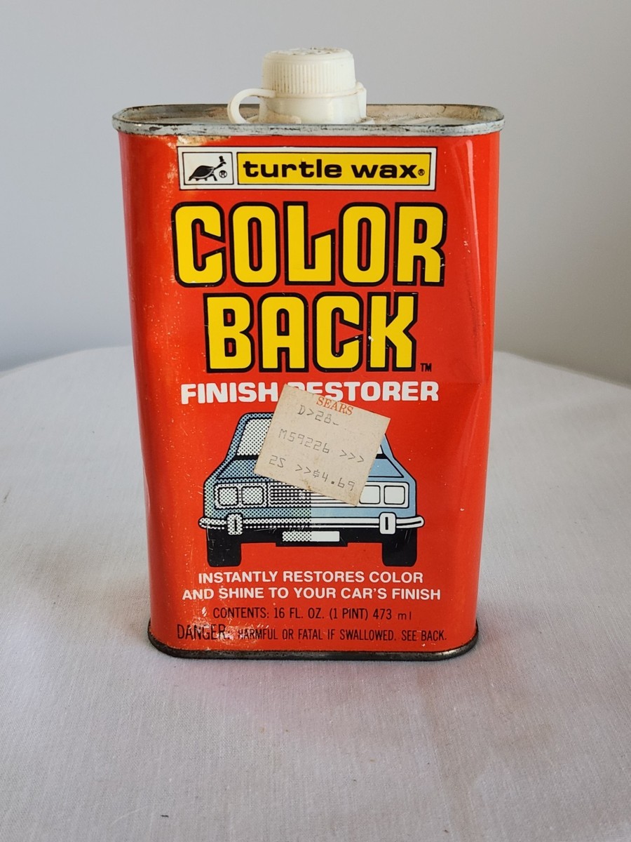 Vintage 1980 Turtle Wax Color Back Finish Restorer 16fl Oz Almost