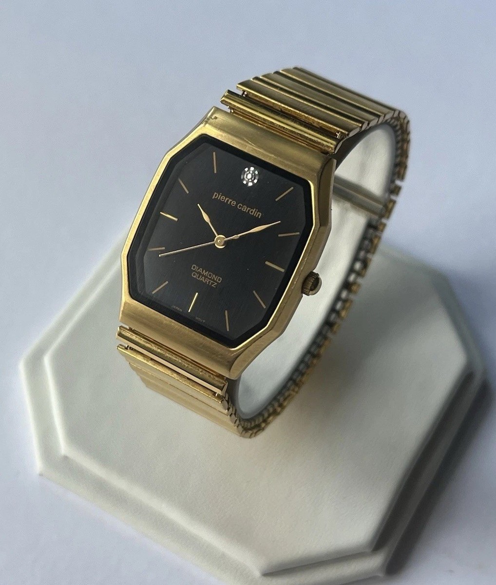 Pierre Cardin Mens Tank Diamond Gold New Ref  LPC-119