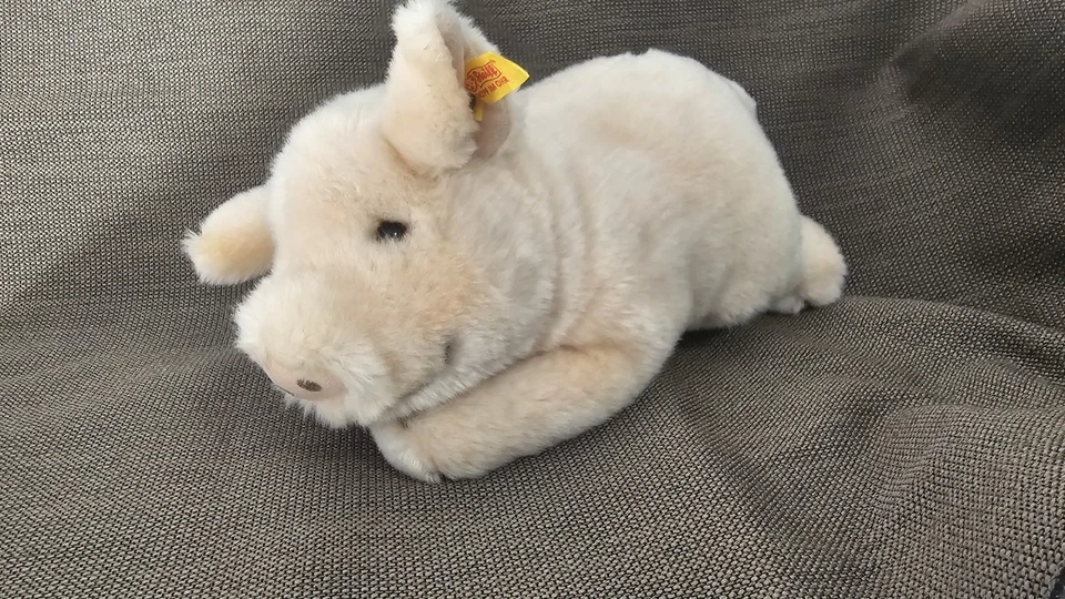 Steiff Schwein Sissi Plüsch weich 102950 liegende Säu ca.32 cm Rosa Rar Seltenes - Bild 2 von 4