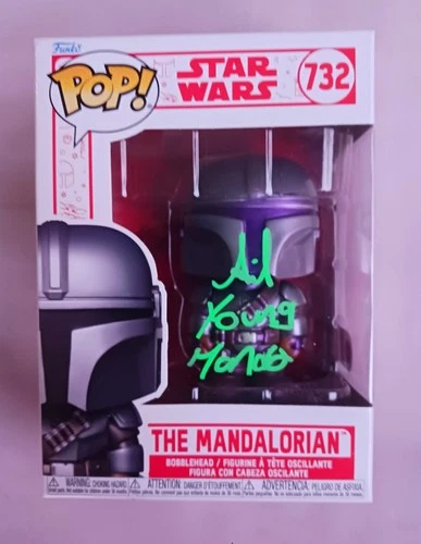 Funko Pop! Star Wars The Mandalorian #732 Signed By Aidan Bertola COA SWAU