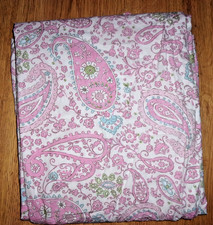 Pottery barn Kids Twin Duvet Cover Paisley Pink Blue Green