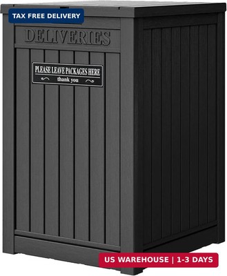 LHBGO Package Delivery Box for Outside, 48 Gallon Storage with Lockable Secure,
