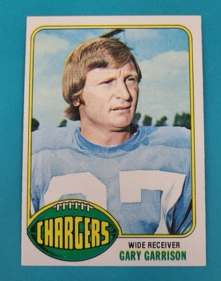 1976 Topps #95 Gary Garrison San Diego Chargers FOOTBALL Card A7