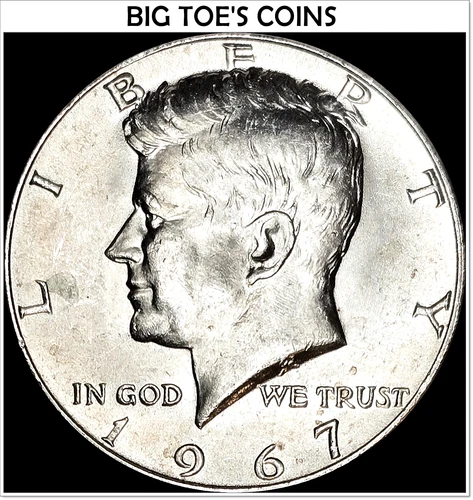 1967 KENNEDY HALF DOLLAR, 40 % SILVER,  VERY BEAUTIFUL RARE  COIN, FAST SHIPPING