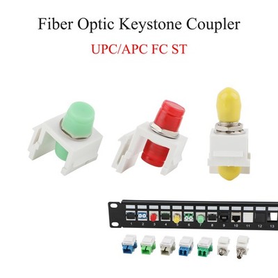 2/5/10 Stk Glasfaser Adapter Keystone Verbinder LWL Simplex für FC ST