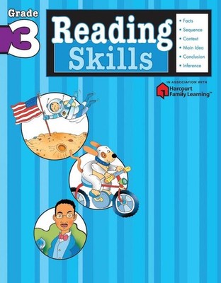 Reading Skills: Grade 3 (Flash Kids Harcourt Family Learning) by Flash Kids Edit