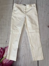 Dolce & Gabbana Womens Straight Cropped Pants Size 44 White 24.5 Inseam