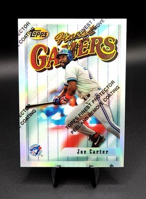 1996 Topps Finest Joe Carter #143 Gamers Silver Refractor Parallel w/ Coating