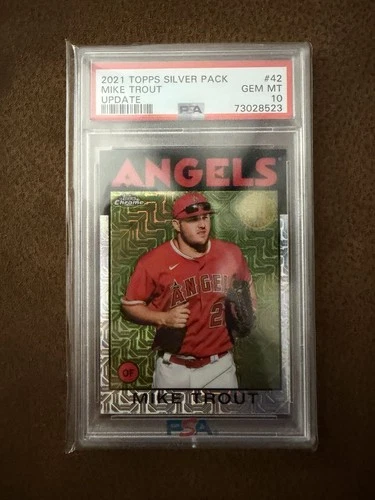 2021 Topps Update Series - Silver Pack 1986 Topps Chrome Baseball Mike Trout