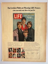 1967 Life Posters Showing The Beatles, Time Magazine Capsules Vintage Print Ads