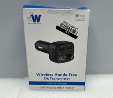 Just Wireless Bluetooth FM Transmitter Type C and USB-A Charging Port Bass