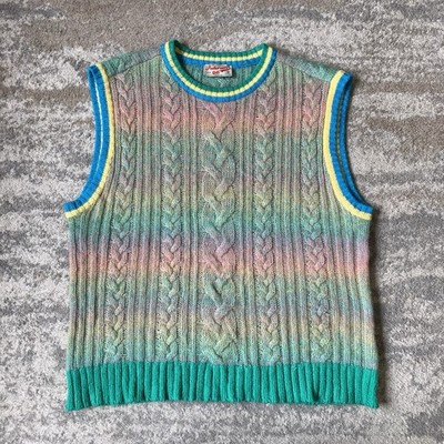 Andersson Bell Korea Herren Zopfmuster Pullover Weste Pulli XL Wolle Mohair