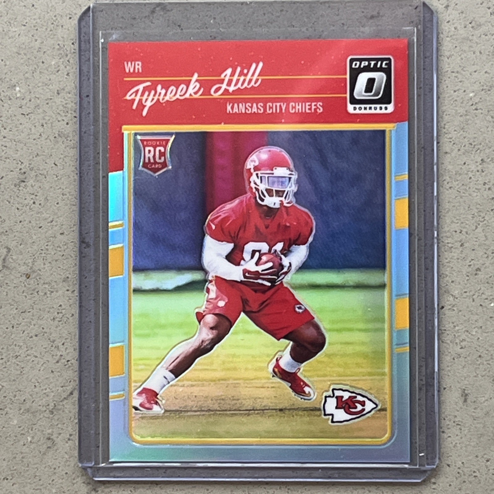 2016 Panini Donruss Optic Tyreek Hill Rookie Carolina Blue Prizm /50 Chiefs RC