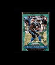 2015 Panini Prizm #229 Devin Funchess Green Crystals Prizm (Cracked Ice) #/75