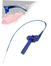 Motorcycle Throttle Grip with 51.18" Cable,7/8" 22mm CNC Aluminum Quick Blue