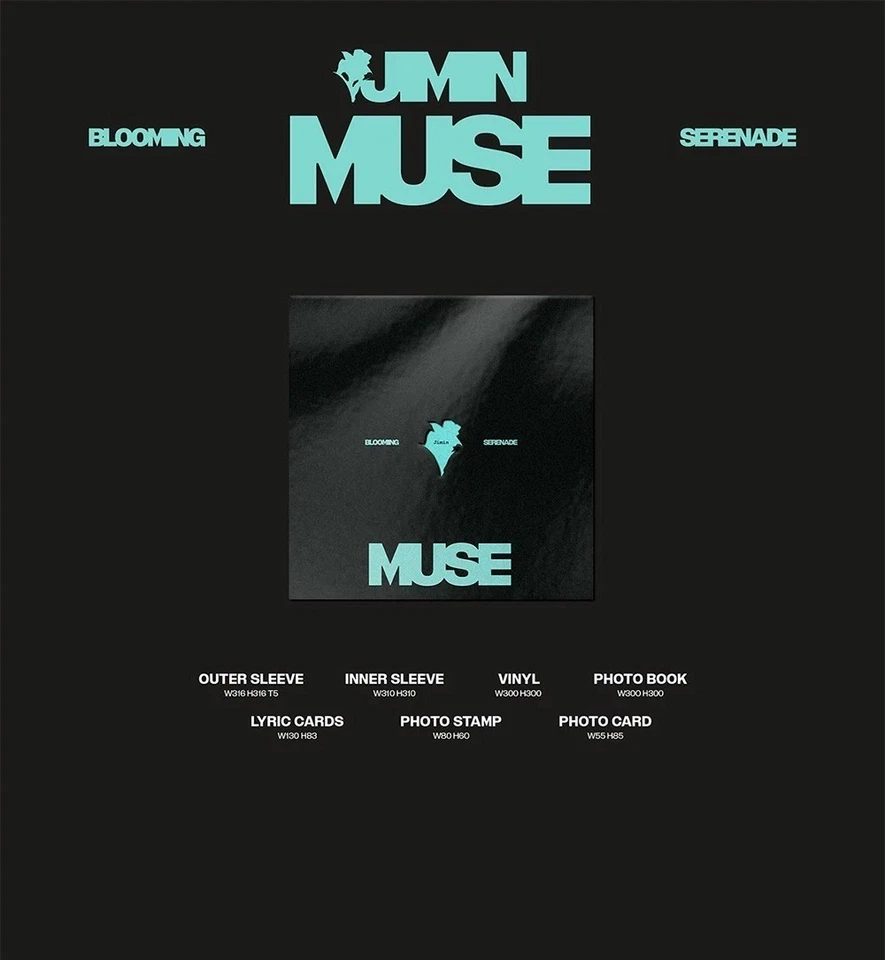 BTS JIMIN [MUSE] 2º álbum en solitario versión LP/vinilo+libro de fotos+7 letras+sello+tarjeta+regalo Foto 3 de 4